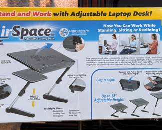 AirSpace Adjustible Laptop Desk & Office Supplies (Not Pictured).