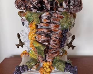 Majolica Bacchus Head Wine Cooler / Centerpiece. Photo 2 of 5. 