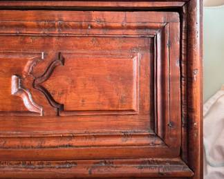 Three-Drawers Jacobean Style Chest of Drawers. Measures 32" W x 18" D x 36" H. Photo 2 of 3. 
