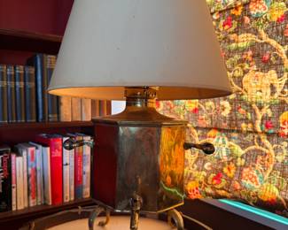 Brass Samovar Turned Table Lamp. Photo 1 of 3. 