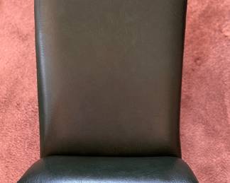 Green Leather Upholstered Gout Stool / Footman. Photo 3 of 4. 
