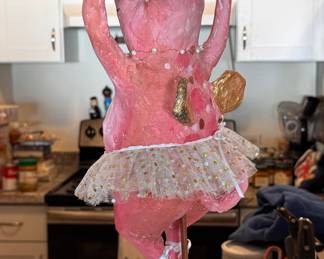 Paper Mache Ballerina Pig. Photo 2 of 2. 