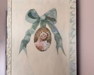 Hand-Painted Armoire with Clothing Rod. Measures 33" W x 21" D x 70" H. Photo 2 of 6. 