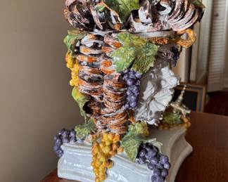 Majolica Bacchus Head Wine Cooler / Centerpiece. Photo 3 of 5. 