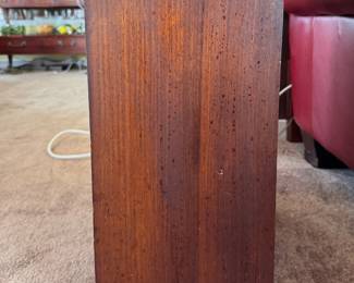 Vintage Wood Desktop "Pigeon Hole" Organizer Turned Side Table. Comes With Glass Topper.  Photo 2 of 4.Vintage Wood Desktop "Pigeon Hole" Organizer Turned Side Table. Comes With Glass Topper.  Photo 2 of 3.