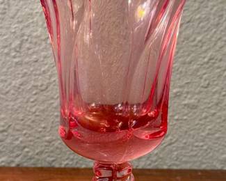 Fostoria Jamestown pink ice tea glasses. Eight available.