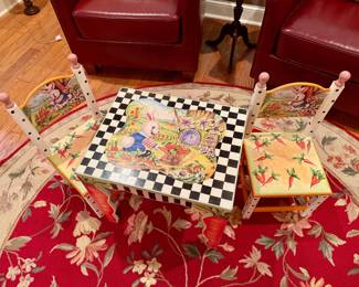 Fun child's table and two chairs