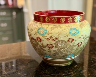 Doulton Lambeth Slaters "Floral Lace" jardiniere.