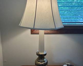 Vintage Stiffel Brass Table Lamp with Fluted Base