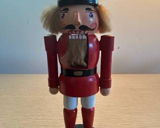 Traditional German Soldier Nutcracker Red Uniform