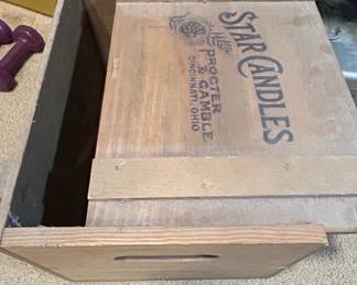 Star Candles Wooden Crate by Procter  Gamble  Vintage second image