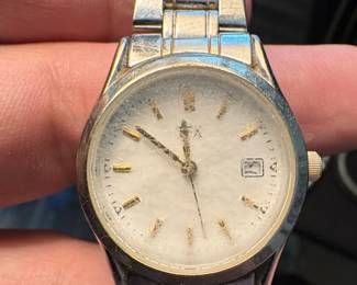 TFX by Bulova Womens TwoTone Watch with Date Window