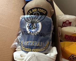 Collection of Vintage Military and Brand Trucker Hats