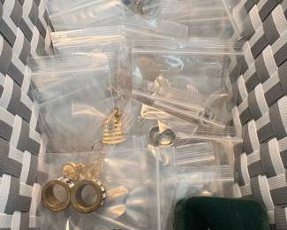 Assorted Costume Jewelry Lot with Bamboo and Shell Motifs