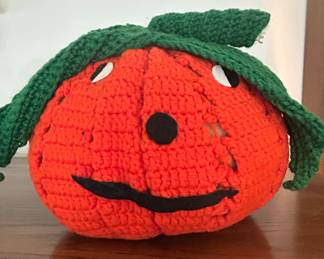 Crocheted Pumpkin Halloween Decoration