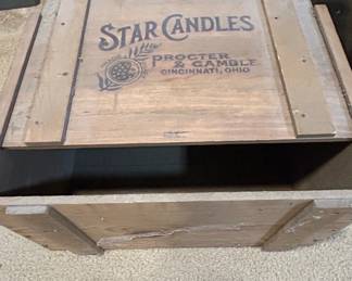 Star Candles Wooden Crate by Procter  Gamble  Vintage