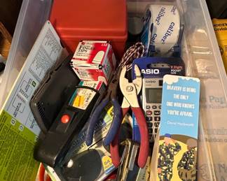 Assorted Tools and Office Supplies Lot