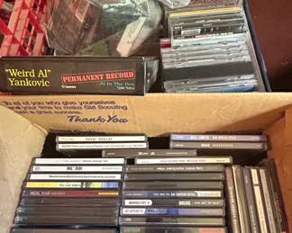 Assorted Music CDs, Cassette Tapes, and PC Games