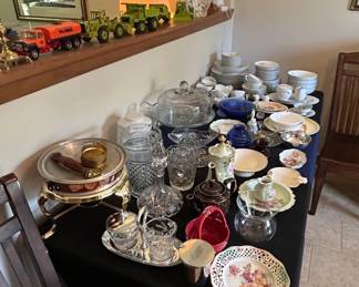 Assorted Vintage Tableware and Decorative Items