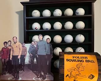 Star Trek The Original Series Cardboard Standees and Golf Ball Display Shelf
