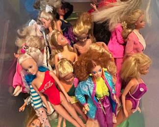 Collection of Vintage Barbie Dolls and Accessories