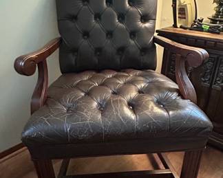 Tufted Leather Armchair second image