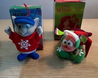Disney The Rescuers Bernard and The Little Mermaid Sebastian McDonalds Ornaments