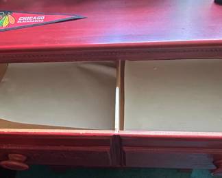 Vintage Red Painted Chest of Drawers third image