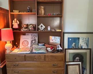 Ethan Allen Heirloom Maple China Cabinet and Dresser