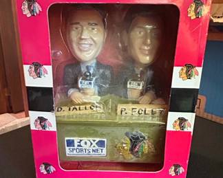 Chicago Blackhawks Pat Foley  Dale Tallon Bobblehead Set