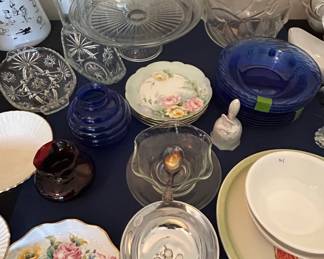 Assorted Glass and Ceramic Tableware Collection