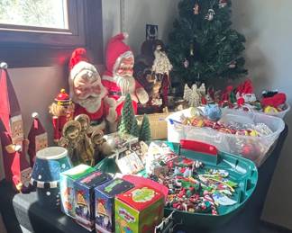 Assorted Christmas Decorations and Collectibles