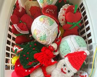 HandCrocheted Christmas Ornaments Lot