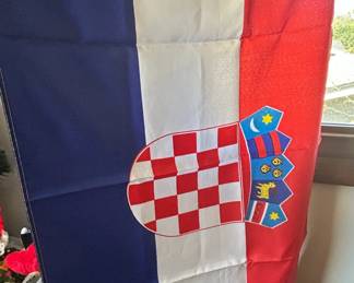 FrancoCroatian Flag with Coat of Arms