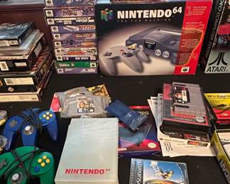 Nintendo Console and Game Bundle with Atari and Sega Saturn Games