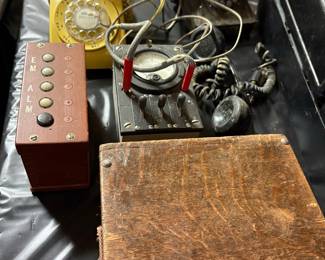 Vintage German WW2 Field Telephone (Feldfernsprecher 33) and Electrical Testing Equipment