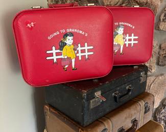 Vintage "Going to Grandma's" Children's Suitcase