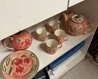 Stangl Pottery Magnolia Hand-Painted Tea Set