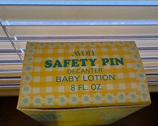 Avon Safety Pin Baby Lotion Decanter