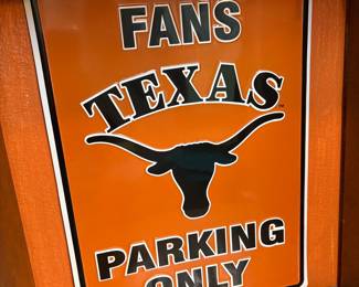 University of Texas Longhorns "Fans Parking Only" Metal Tin Sign