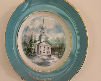1974 Avon "Country Church" Christmas Plate