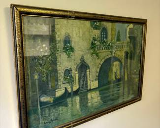 Louis Seybold Venetian Canal Scene Print