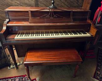 Gulbransen Upright Piano with Bench