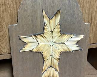 Tramp Art Matchstick Cross