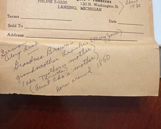 Chas. A. Brown Distributor Receipt