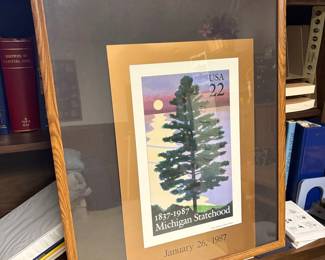 Michigan Statehood Centennial Commemorative Print