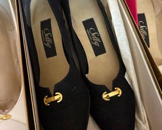 Selly "Since 1876" Black Suede Loafers with Gold Buckle