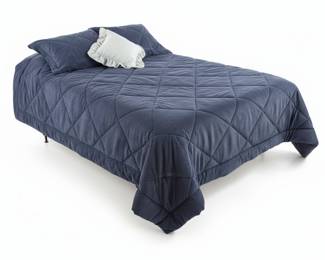 Blue Corduroy Quilt Bedspread