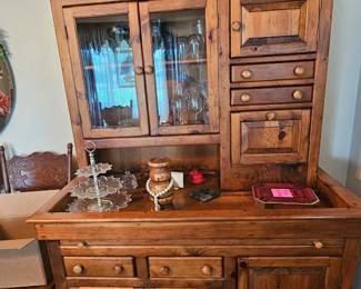 beautiful rustic hutch