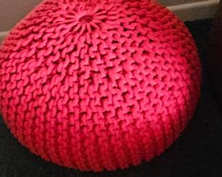 knited puff ottoman, small